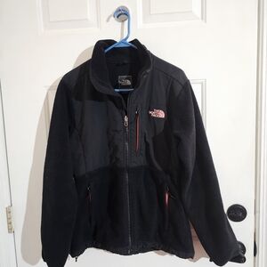 The North Face Black and Pink Denali Fleece Jacket